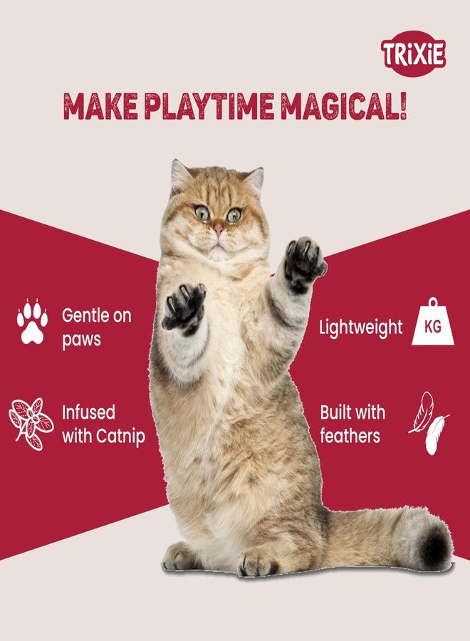 TRIXIE Catnip Mouse Playing Rod Toy for Cats | Interactive Teaser Wand with Plush Mouse & Flexible Stick | Fun Exercise Toy for Active Cats & Kittens, Indoor Playtime & Bonding - 46 cm - Image 3